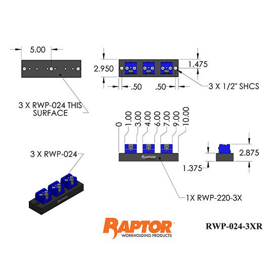 Raptor RWP-024-3XR Aluminum 0.75