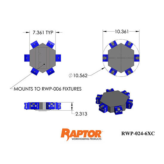 Raptor RWP-024-6XC Aluminum 0.75