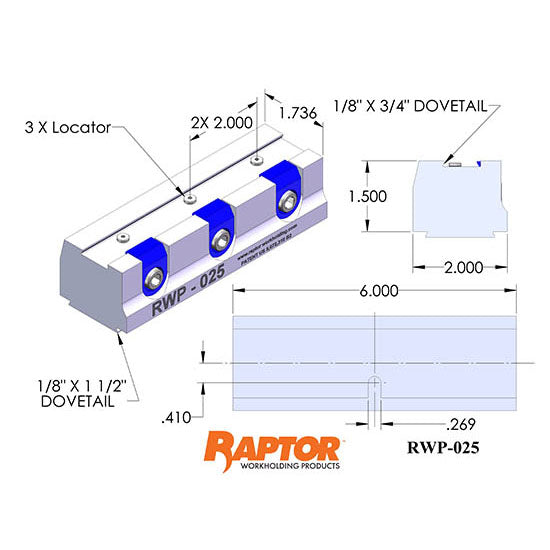 Raptor RWP-025 Aluminum 0.75