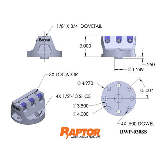 Raptor RWP-030SS Stainless Steel 0.75