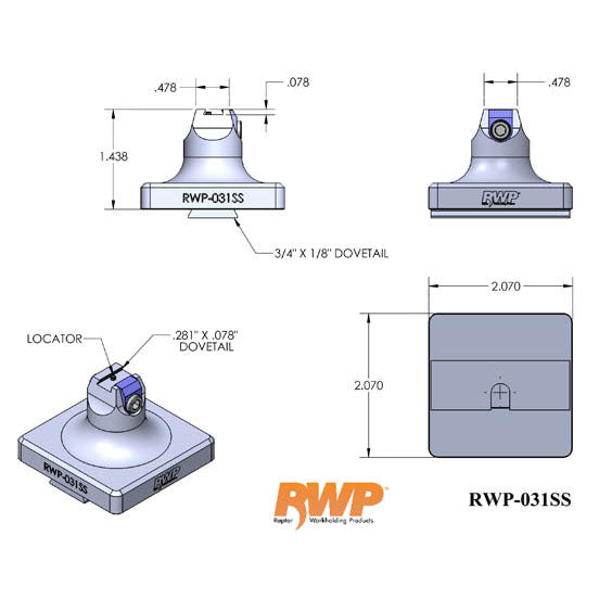 Raptor RWP-031SS Stainless Steel 0.281