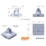 Raptor RWP-031SS Stainless Steel 0.281"W x 0.0781"H Dovetail Fixture with .75" Dovetail Base
