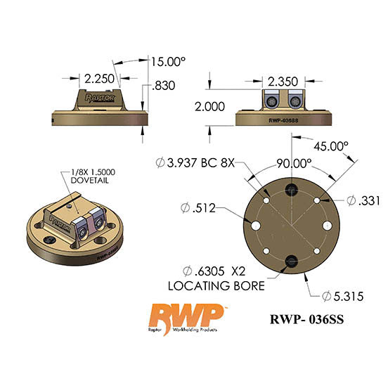 Raptor RWP-036SS Stainless Steel 1.5
