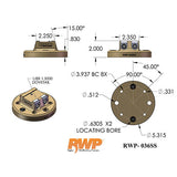 Raptor RWP-036SS Stainless Steel 1.5" Dovetail Fixture 3.937" Dia. BC