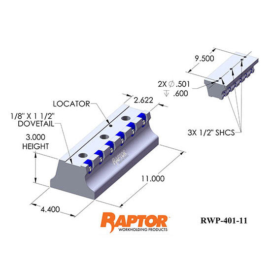 Raptor Rwp Raptor RWP-401-11 Aluminum 1.5