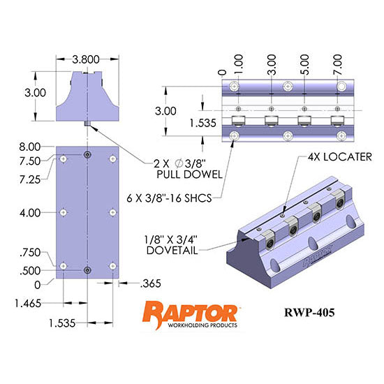 Raptor RWP-405 Aluminum 0.75