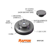 Raptor RWP-201 Aluminum Riser Mori NMV5000 8.980" Diameter, 3.500" Height