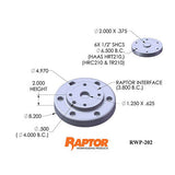 Raptor RWP-202 Aluminum Adapter Haas TR210, HRT210, HRC210 8.200" Diameter, 2.000" Height