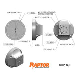 Raptor RWP-224 Aluminum Riser 11.950" Diameter, 6.000" Height