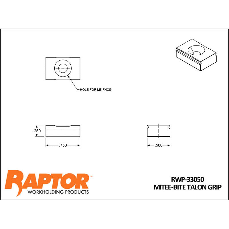 Raptor RWP-33050 Mitee-Bite TalonGrip™ Insert for Raptor vise