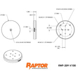 Raptor RWP-209-V100 Aluminum Emergency Adapter for RWP-502 Vise9.9" Diameter, 1.500" Height