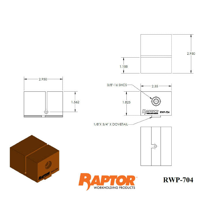 Raptor RWP-704 Aluminum 0.75