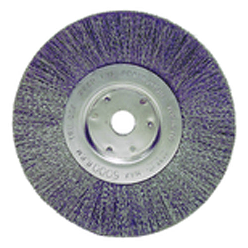 Weiler MK5101675 6" Diameter-1/2"-5/8" Arbor Hole - Crimped Stainless Straight Wheel