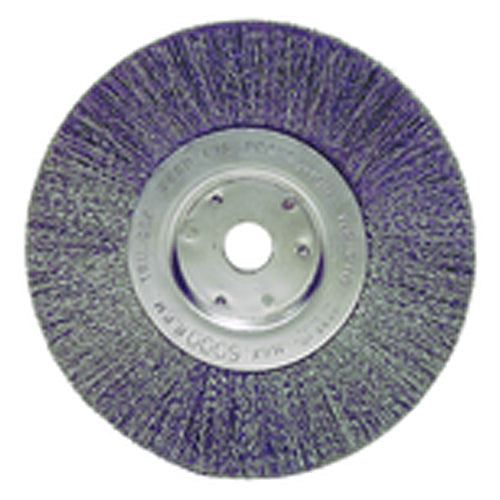Weiler MK5101705 6" Diameter-1/2"-5/8" Arbor Hole - Crimped Stainless Straight Wheel