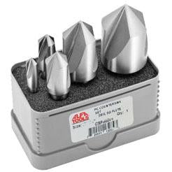 Alfa Tools C3F50573 5PC SET 82° 3 FLUTE COUNTERSINK 1/4-1