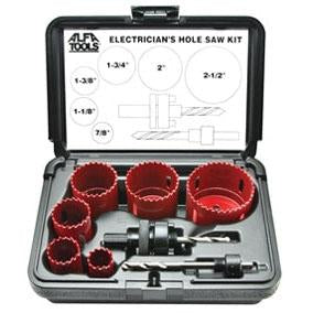 Alfa Tools HOSA8E 8PC . ELECTRICIAN'S HOLE SAW KIT