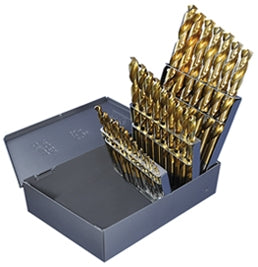 Alfa Tools S150190TN 29PC HSS ALFA USA SPLIT POINT TiN COATED JOBBER DRILL SET