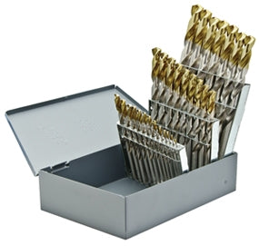 Alfa Tools S40193TT 15PC HSS SPLIT POINT TiN COATED TIPPED JOBBER DRILL SET