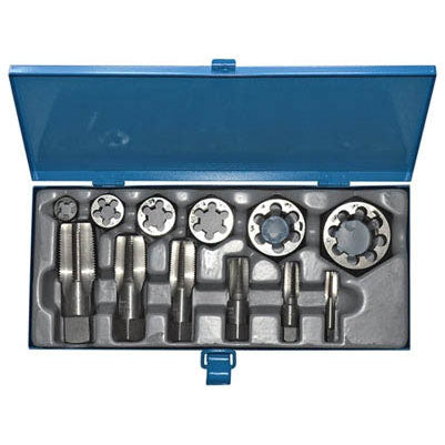 Alfa Tools TDS66012NPT 12PC . CARBON STEEL NPT TAP & DIE SET