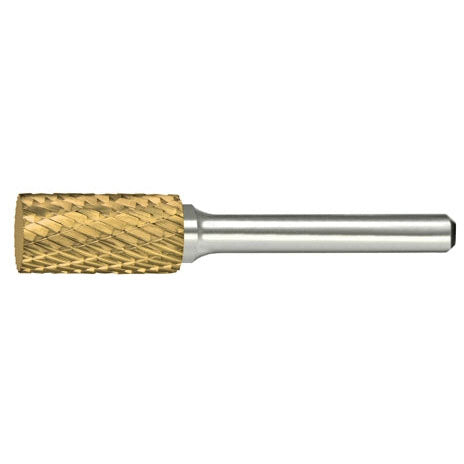 Alfa Tools B71303DTN SA-16 CARBIDE BURR CYLINDRICAL DOUBLE CUT TIN COATED