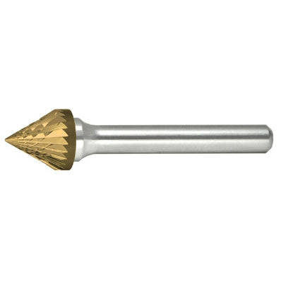 Alfa Tools B71313DTN SJ-5 CARBIDE BURR 60° CONE DOUBLE CUT TIN COATED