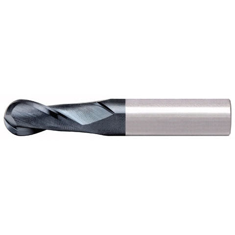 Alfa Tools SCB61379AL 7/16 2 FLUTE BALL SINGLE END CENTER CUTTING ALTIN CARBIDE END MILL