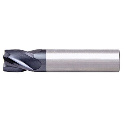 Alfa Tools SCS60647AL 1/4 4 FLUTE SINGLE END CENTER CUTTING ALTIN CARBIDE STUB END MILL