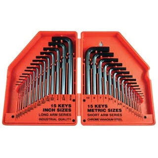 Alfa Tools HK10530 30PC .INCH/METRIC HEX KEY SET