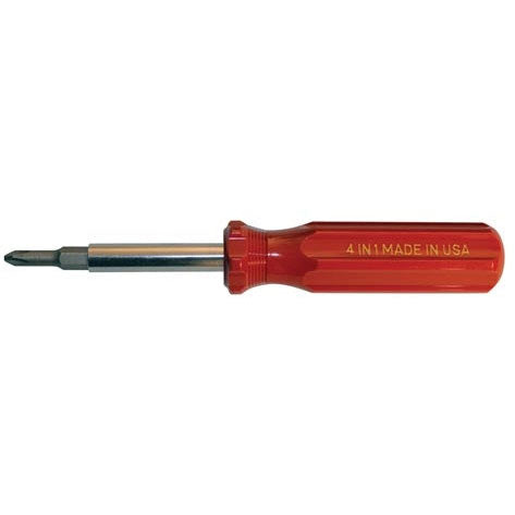 Alfa Tools SCD41RC 4 IN 1 RED SCREWDRIVER CARDED
