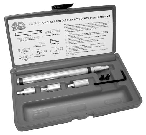 Alfa Tools MD60560 TAPCON ON CONCRETE SCREW INSTALLATION KIT