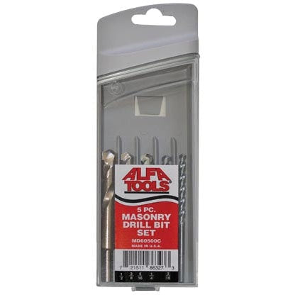 Alfa Tools MD60500C 5PC. BRIGHT MASONRY DRILL SET