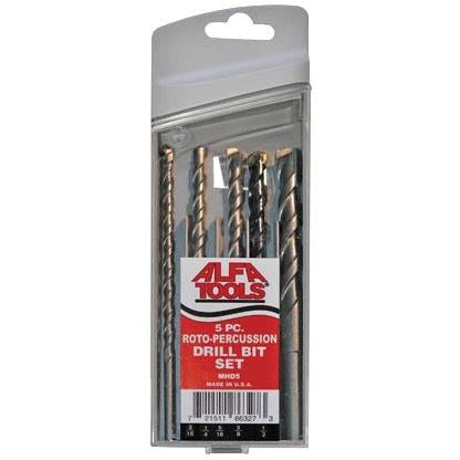 Alfa Tools MHD5 5 PC ROTO PERCUSSION DRILL BIT SET