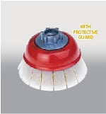 Alfa Tools WB67168G 2 3/8 CRIMPED CUP BRUSH BRASS COATED WITH GUARD