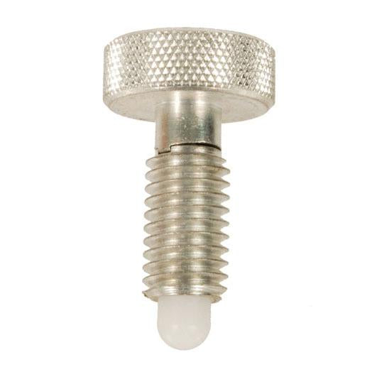 NORTHWESTERN TOOLS 33891 Hand Retractable Plungers - Knurled Head Plungers - Non-Locking Radiused Delrin Nose Metric - Steel - Heavy Pressure, End Force: 4.5 Initial x 22.0 Full