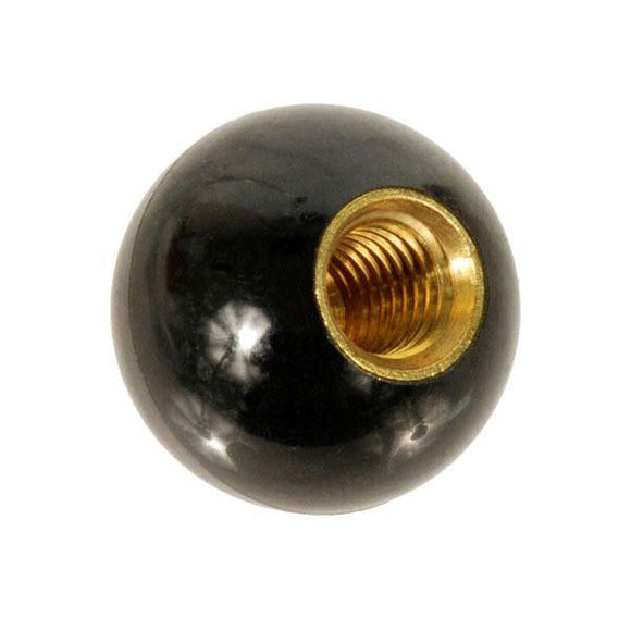 NORTHWESTERN TOOLS 23001 Plastic Ball Knobs - Black with Tapped Brass Inserts; Thread Size and Depth: 10-32 x 5/16