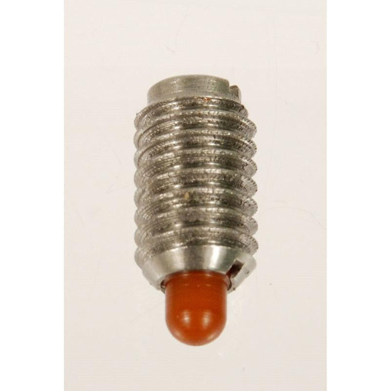 NORTHWESTERN TOOLS 33049 Short Spring Plungers with Extended Travel - Stainless Steel Body- With Lock. Element - Brown Delrin Nose Nose, End Force: 2.0 Initial x 9.0 Full