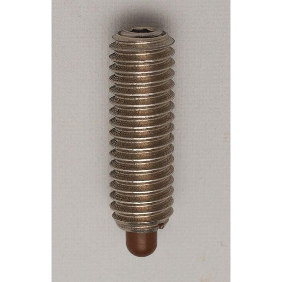 NORTHWESTERN TOOLS 33054 Metric Spring Plungers - Standard Lengths - Heavy Pressures - With Lock. Element - Brown Delrin Nose, End Force: 13.5 Initial x 35.5 Half x 58.0 Full