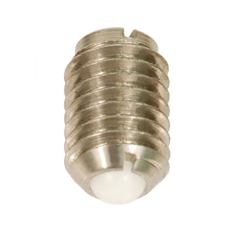 NORTHWESTERN TOOLS 10165P Ball Plungers - Stainless Steel Ball Plungers - Delrin Ball, End Force: 5.0 Initial x 10.0 Final, Ball Dia: .187