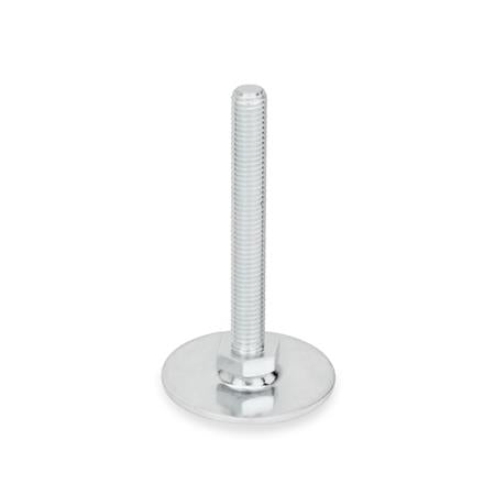 JW WINCO GN40-80-3/4X10-100-A1-UK GN 40 Leveling Feet Steel, Tapped Socket or Threaded Stud Type