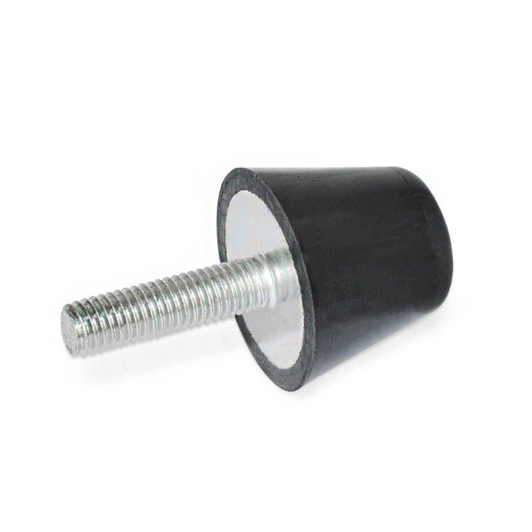 JW WINCO GN253-50-3/8X16-19-55 TAPERED BUMPER NATURAL RUBBER-THREADED STUD