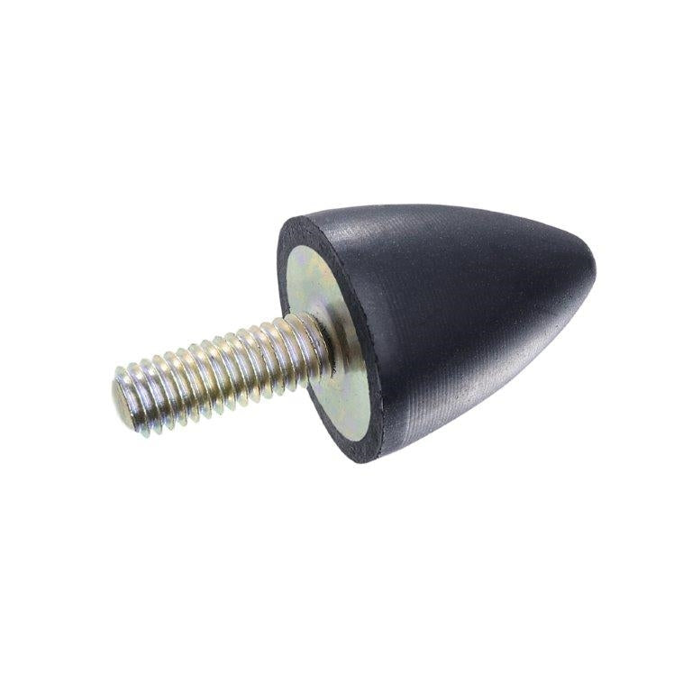 JW WINCO 353.1-25-32-1/4-55 GN353.1-25-32-1/4X20-55 RUBBER BUMPER CONE STEEL, THREADED STUD