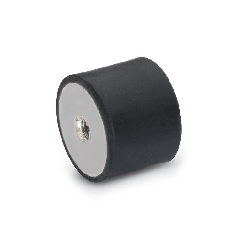 JW WINCO 451.3-38-25-5/16-55 GN451.3-38-25-5/16X18-55 RUBBER BUMPER STAINLESS, TAPPED HOLES