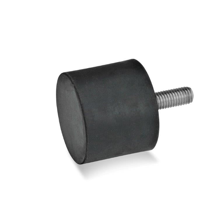 JW WINCO GN452-20-15-M6-S-55 RUBBER BUMPER STAINLESS, THREADED STUD