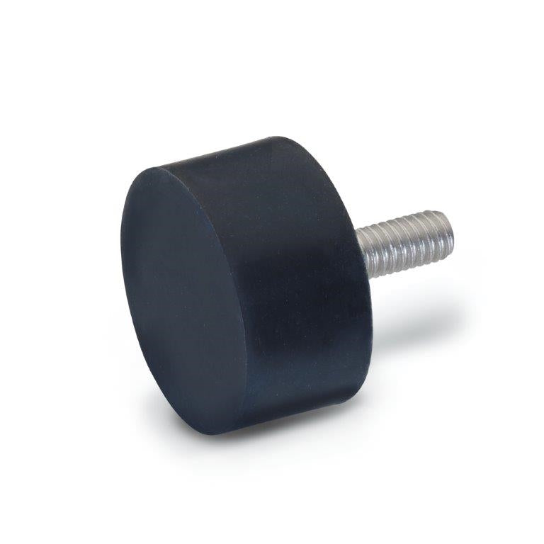 JW WINCO 452.1-51-41-3/8-55 GN452.1-51-41-3/8X16-55 RUBBER BUMPER STAINLESS, THREADED STUD
