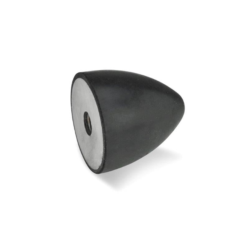 JW WINCO GN453-30-30-M8-E-55 RUBBER BUMPER CONE STAINLESS, TAPPED