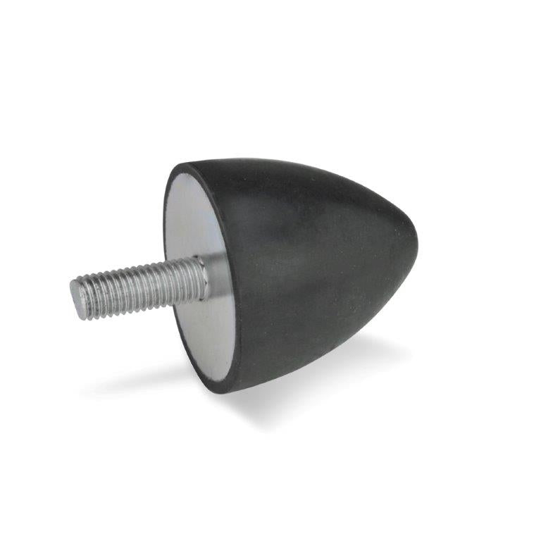 JW WINCO GN453-50-61-M8-S-55 RUBBER BUMPER CONE STAINLESS,THREADED STUD