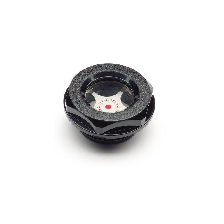JW WINCO 543.2-30-G11/4-A-SW EN543.2-30-G1-1/4 (BSP) OIL LEVEL SIGHT GLASS,PLASTIC, BLACK WITH REFLECTOR