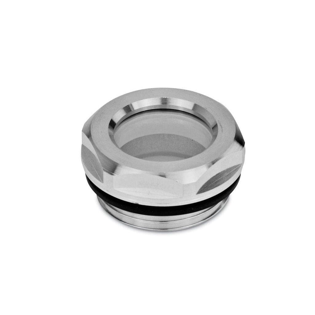 JW WINCO GN743-14-M20X1.5-B HEAT RESISTANT OIL SIGHT GLASS ALUMINUM W/O REFLECTOR