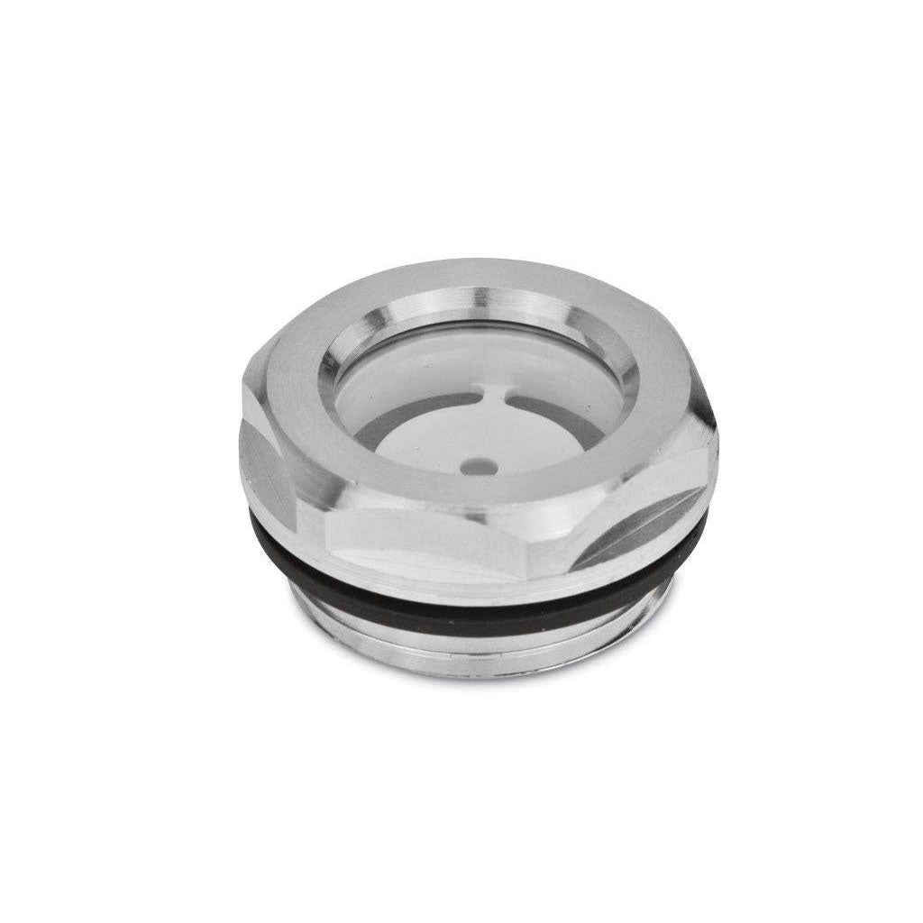 JW WINCO GN743.1-32-M42X1.5-A OIL GLASS ALUMINUM MATTE W/REFLECTOR MATTE