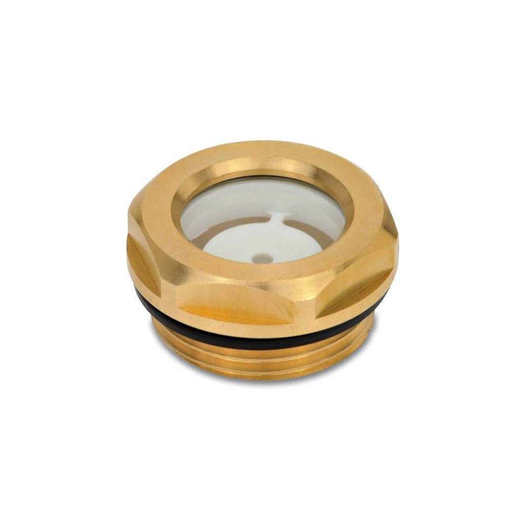 JW WINCO GN743.2-18-M27X1.5-A OIL SIGHT GLASS BRASS NATURAL GLASS TYPE A